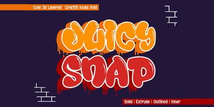 Juicy Snap Outline Fuente Póster 1