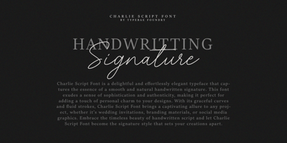 Charlie Script Font Poster 2