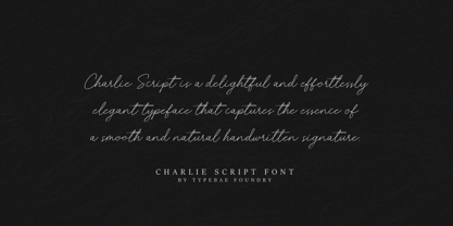 Charlie Script Font Poster 5