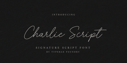 Charlie Script Font Poster 1