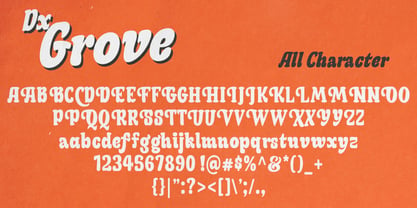 Dx Grove Font Poster 2