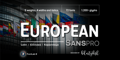 European Sans Pro Font Poster 1
