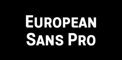 European Sans Pro Font Poster 2