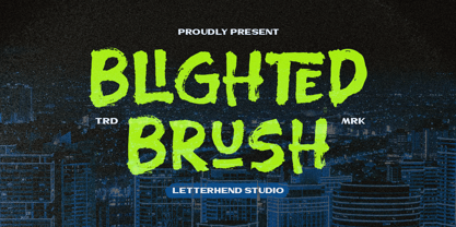 Blighted Brush Font Poster 1