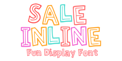 Sale Inline Font Poster 1