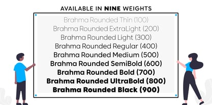 Brahma Rounded Font Poster 6
