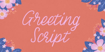 Greeting Script Font Poster 1