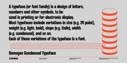 Demogen Sans Condensed Font Font Poster 7