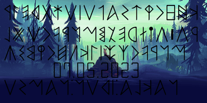 Ongunkan Rhaetian Script Font Poster 6