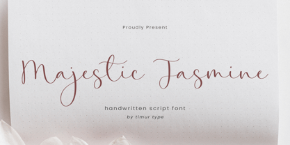 Majestic Jasmine Font Poster 1