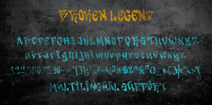 Broken Legend Font Poster 5