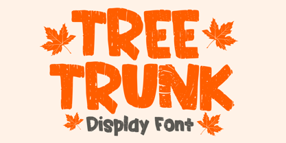 Tree Trunk Font Poster 1