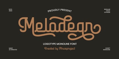 Melodean Font Poster 1