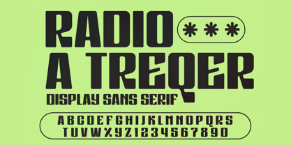 Radio a Treqer Font Poster 1