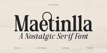 Maetinlla Font Poster 1
