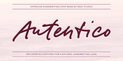 Autentico realistic handwriting Font Poster 1