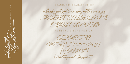 Heligthon Signature Font Poster 8