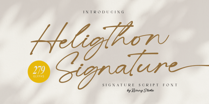 Heligthon Signature Font Poster 1