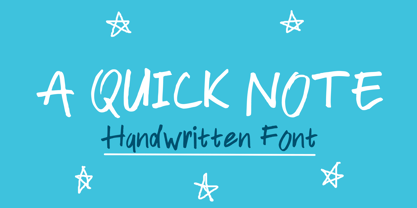 A Quick Note Font Poster 1