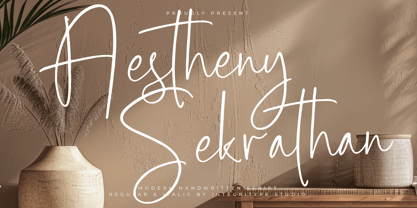 Aestheny Sekrathan Font Poster 1