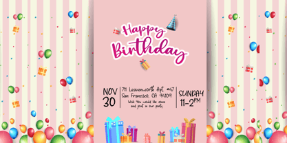 Birthday Dreaming Font Poster 2