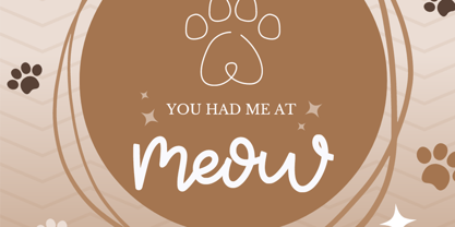 Cute Kitten Font Poster 4