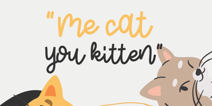 Cute Kitten Font Poster 2
