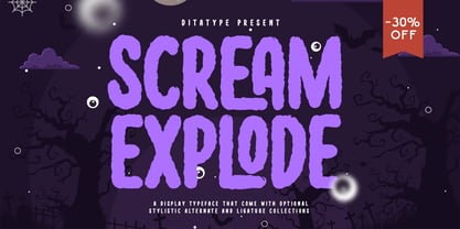 Scream Explode Font Poster 1