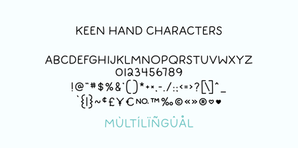 MTF Keen Hand Font Poster 2