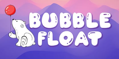 Bubble float Font Poster 1