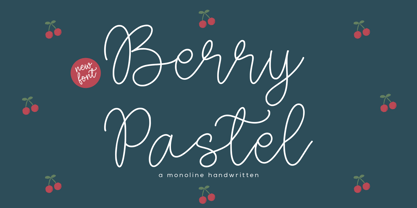 Berry Pastel Fuente Póster 1