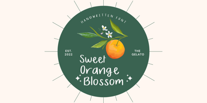 Sweet Orange Blossom Font Poster 1