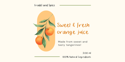 Sweet Orange Blossom Font Poster 6