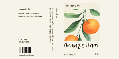 Sweet Orange Blossom Font Poster 4