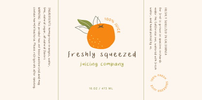 Sweet Orange Blossom Font Poster 3