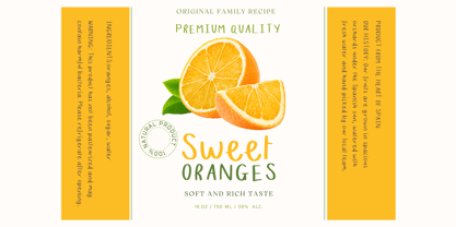 Sweet Orange Blossom Font Poster 5