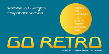 Norden Retro Round Font Poster 1