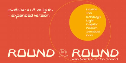Norden Retro Round Font Poster 5