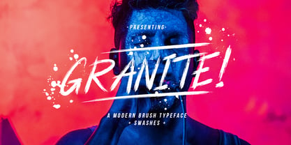Granite Brush Font Poster 1