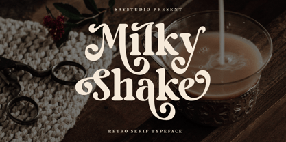 Milky Shake Font Poster 1