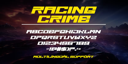 Racing Crime Font Poster 3