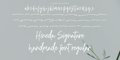 Hineda Signature Font Poster 8