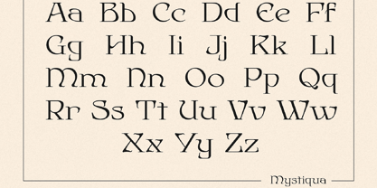 Mystiqua Typeface Fuente Póster 5