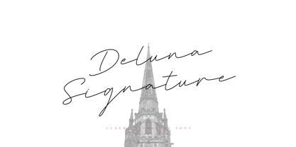 Deluna Signature Font Poster 1