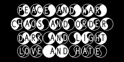 Yin Yang Messages Font Poster 5