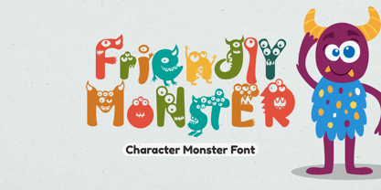 Friendly Monster Font Poster 1