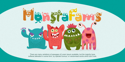 Friendly Monster Font Poster 9