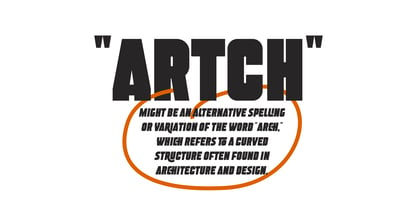 Artch Font Poster 2