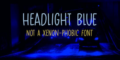 Headlight Blue Font Poster 1