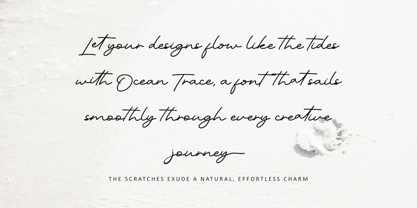 Ocean Trace Font Poster 2